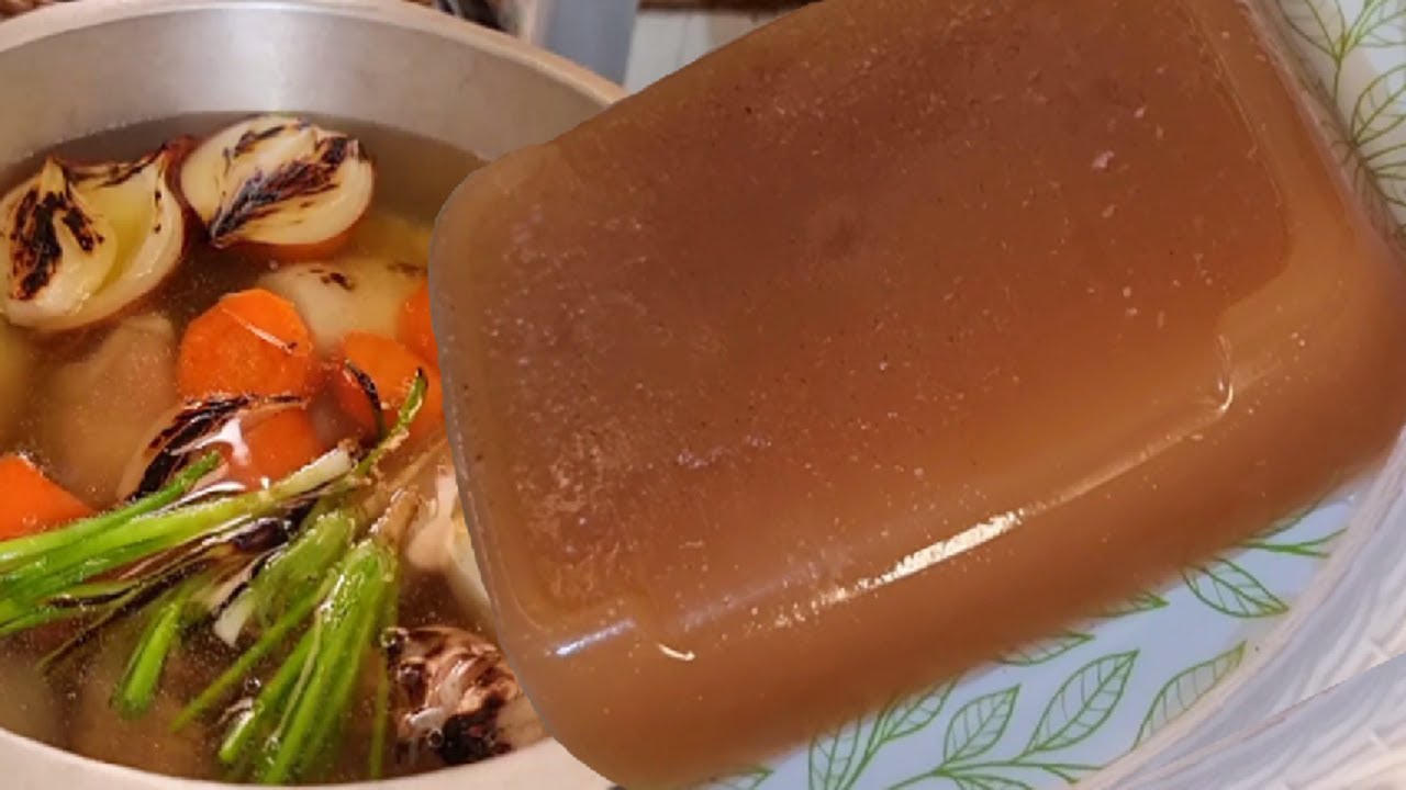 របៀបធ្វើកូឡាចេនដែលចំរាញ់ចេញពីជើងជ្រូក, ជំនួយសុខភាព [Collagen extracted from pig feet Recipe]