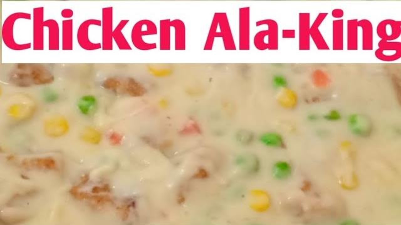 chicken ala-king, fast n easy, in your kitchen, over rice,