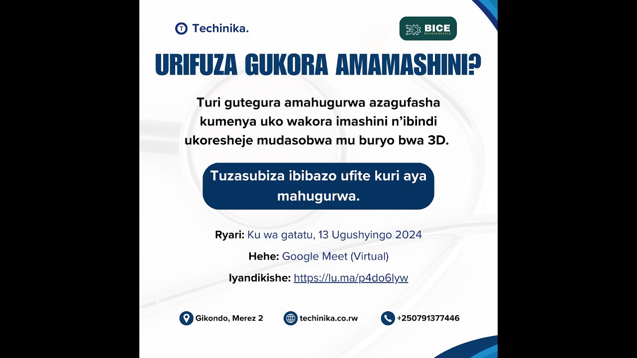 Amahugurwa kuri SolidWorks - Techinika