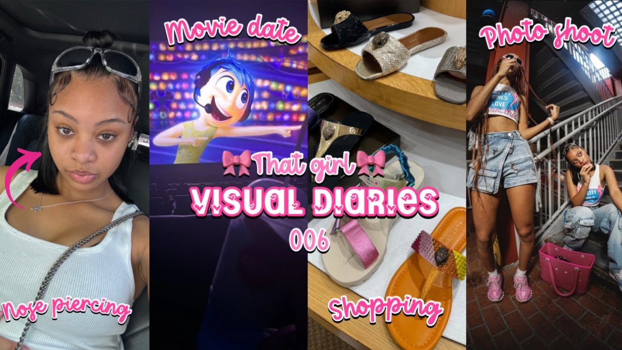 THAT GIRL VISUAL DIARIES 006.🎀🫧 | nose piercing, photo shoot, hair cut, movies || Ra’Mariah Alexia