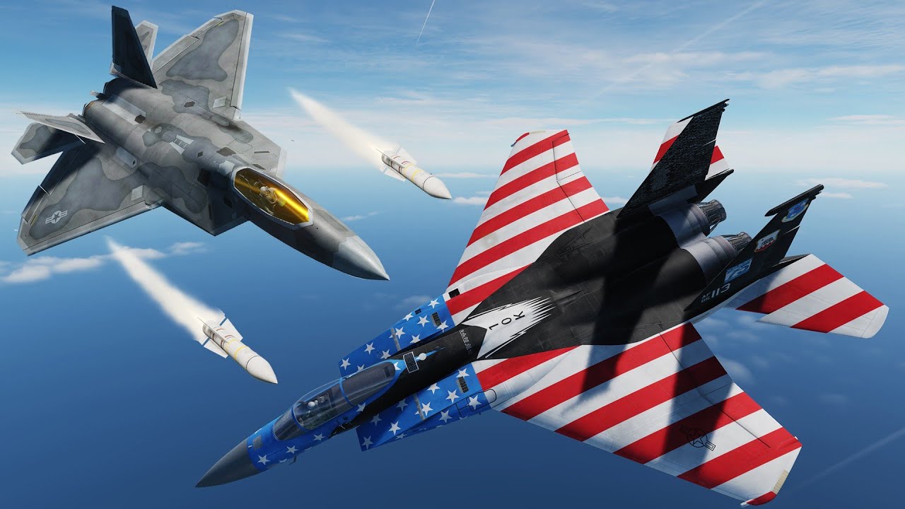 F-15C Vs F-18C Vs F-16C Vs F-22A Vs Su-33 Vs Su-30 Vs MiG-31 Vs - Su-57 - DCS World