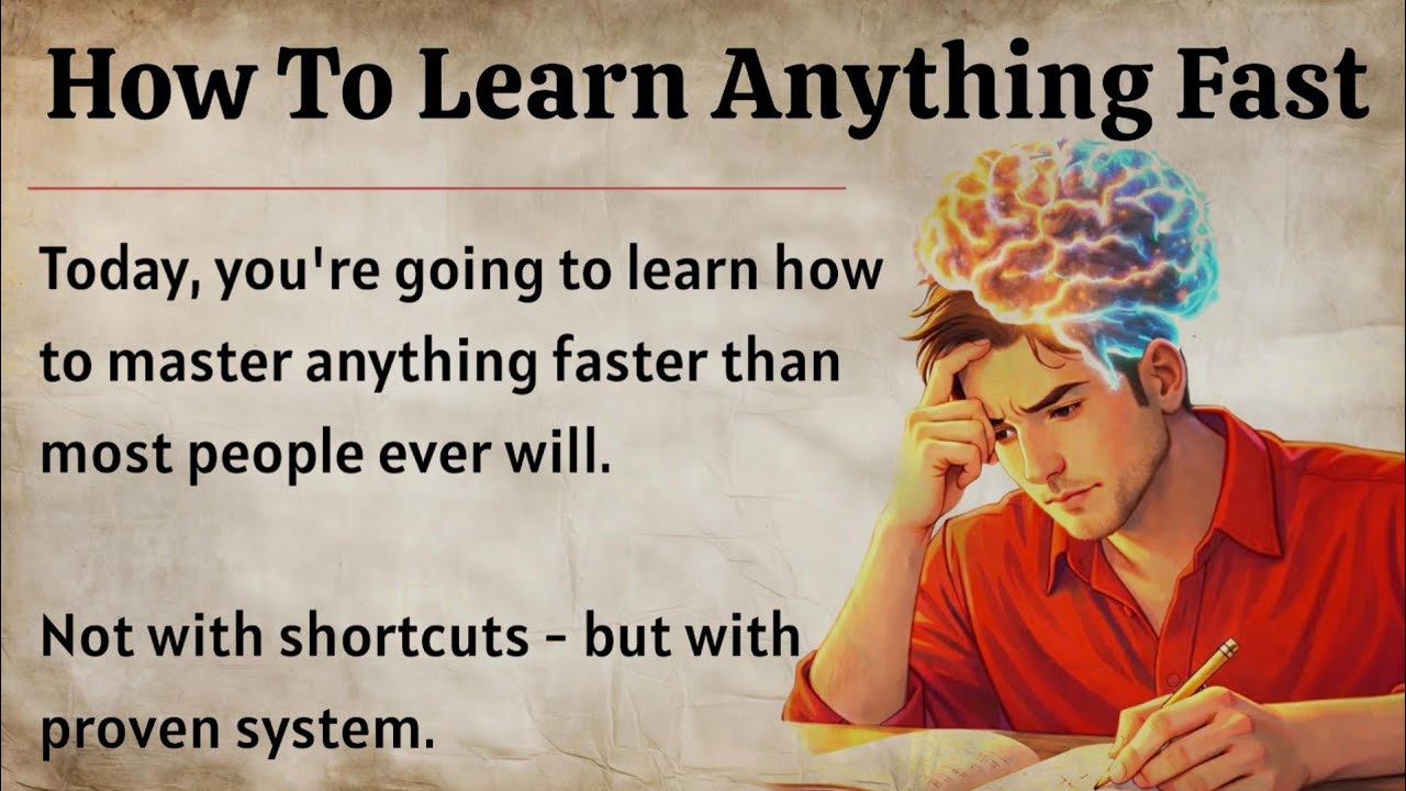 How to Learn Anything Fast || Graded Reader || Improve Your English Fluency ✅️ 