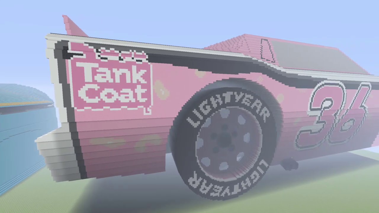 Minecraft Disney Pixar Cars Mega Build - Eugene Carbureski (Tank Coat #36) Piston Cup Racer