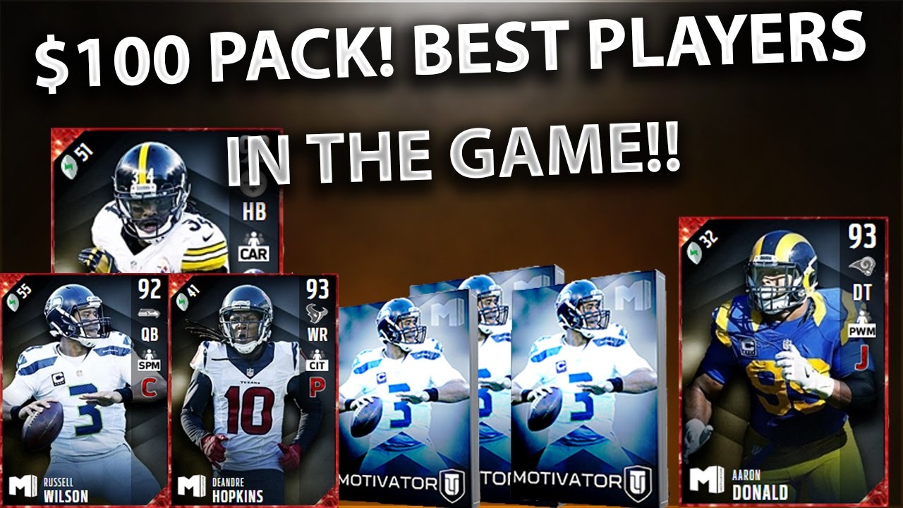 $100 DOLLAR PACK!! NEW MOTIVATORS BEST PLAYERS IN THE GAME!! - Madden Ultimate Team 17
