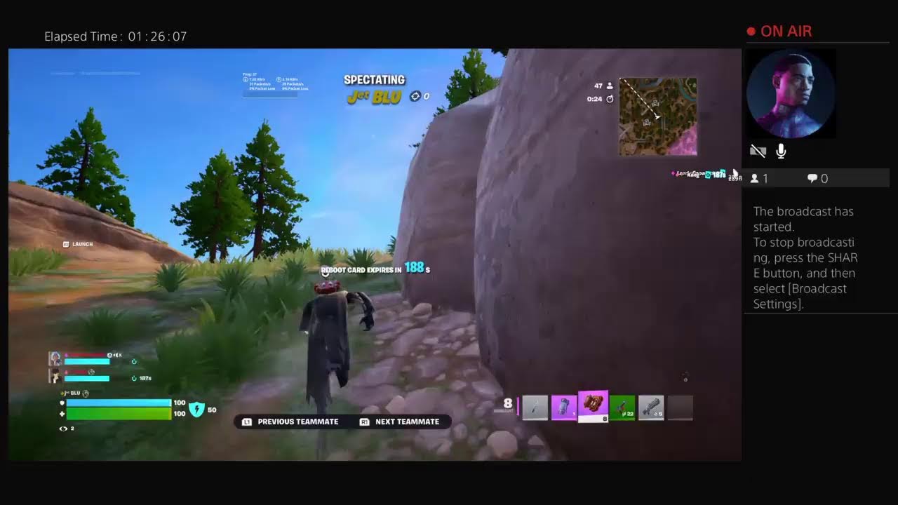 LandoCapalott playing chaotic Fortnite Battle Royale