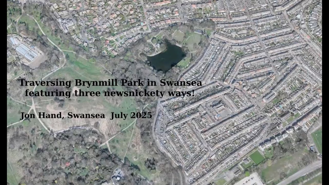 A transit of Brynmill Park in Swansea with three new 'snickety ways'