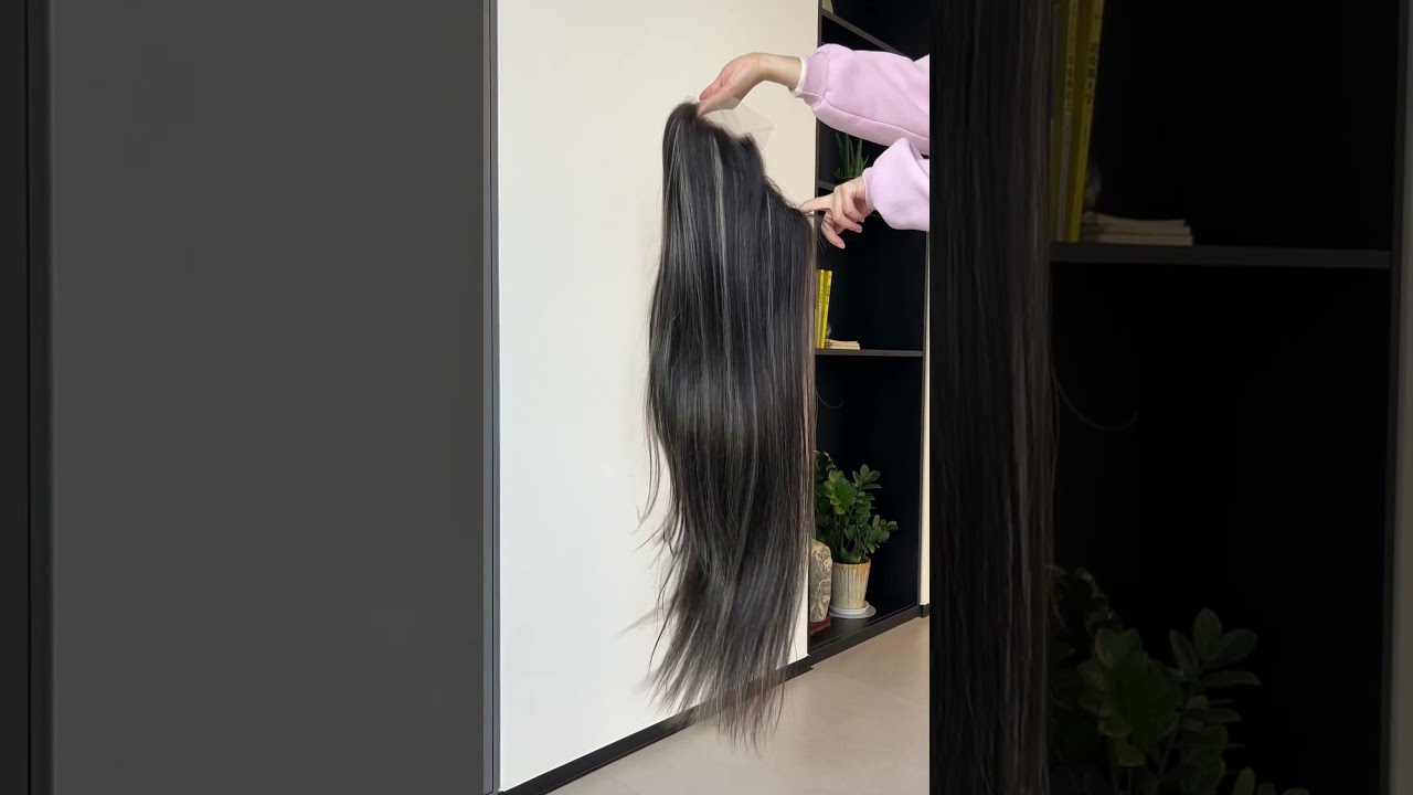 Grey Color Full Lace Wigs 30&lsquo;&rsquo;Brazilian Virgin With 250% Density #greywig #fulllacewig #shrots