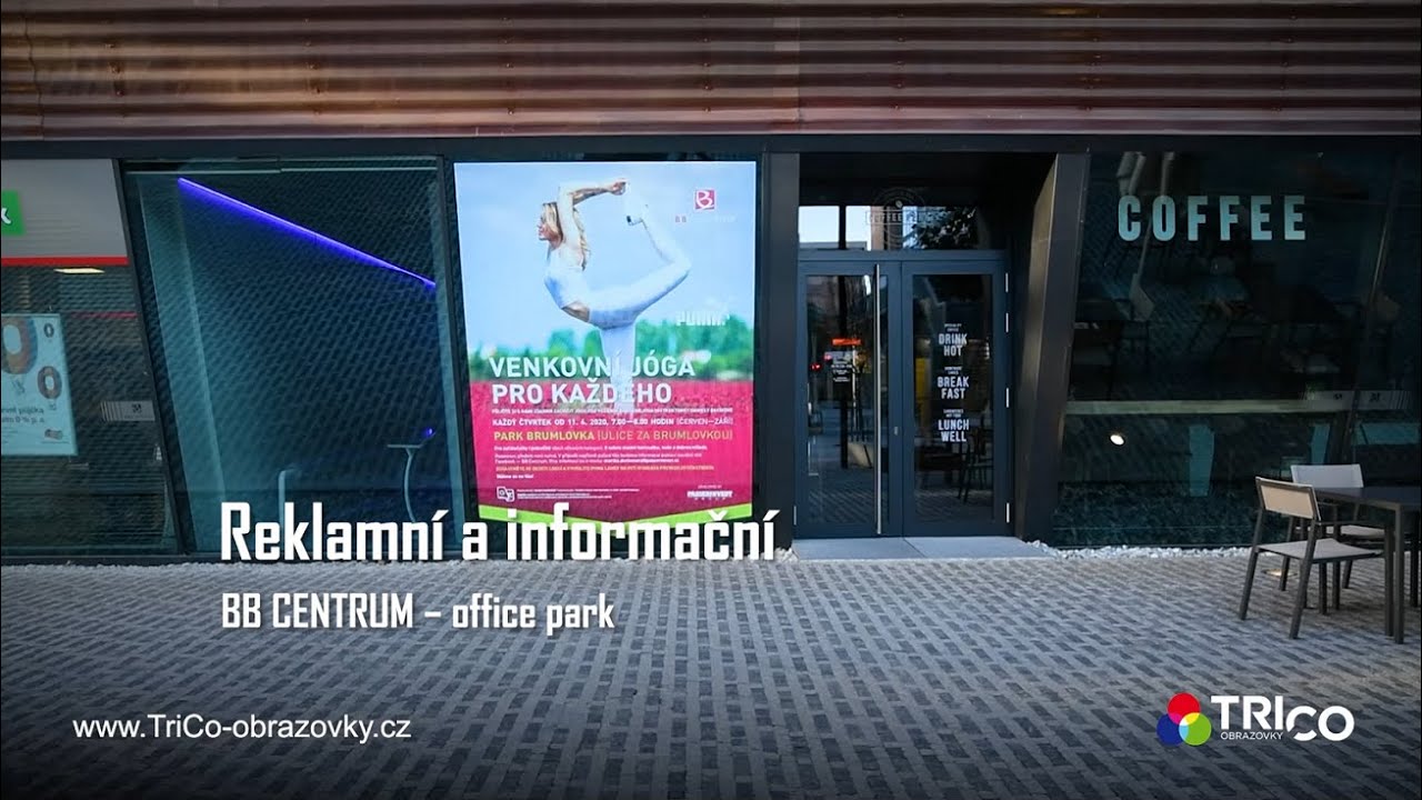 Reklamn&iacute; a informačn&iacute; obrazovka - BB CENTRUM - office park