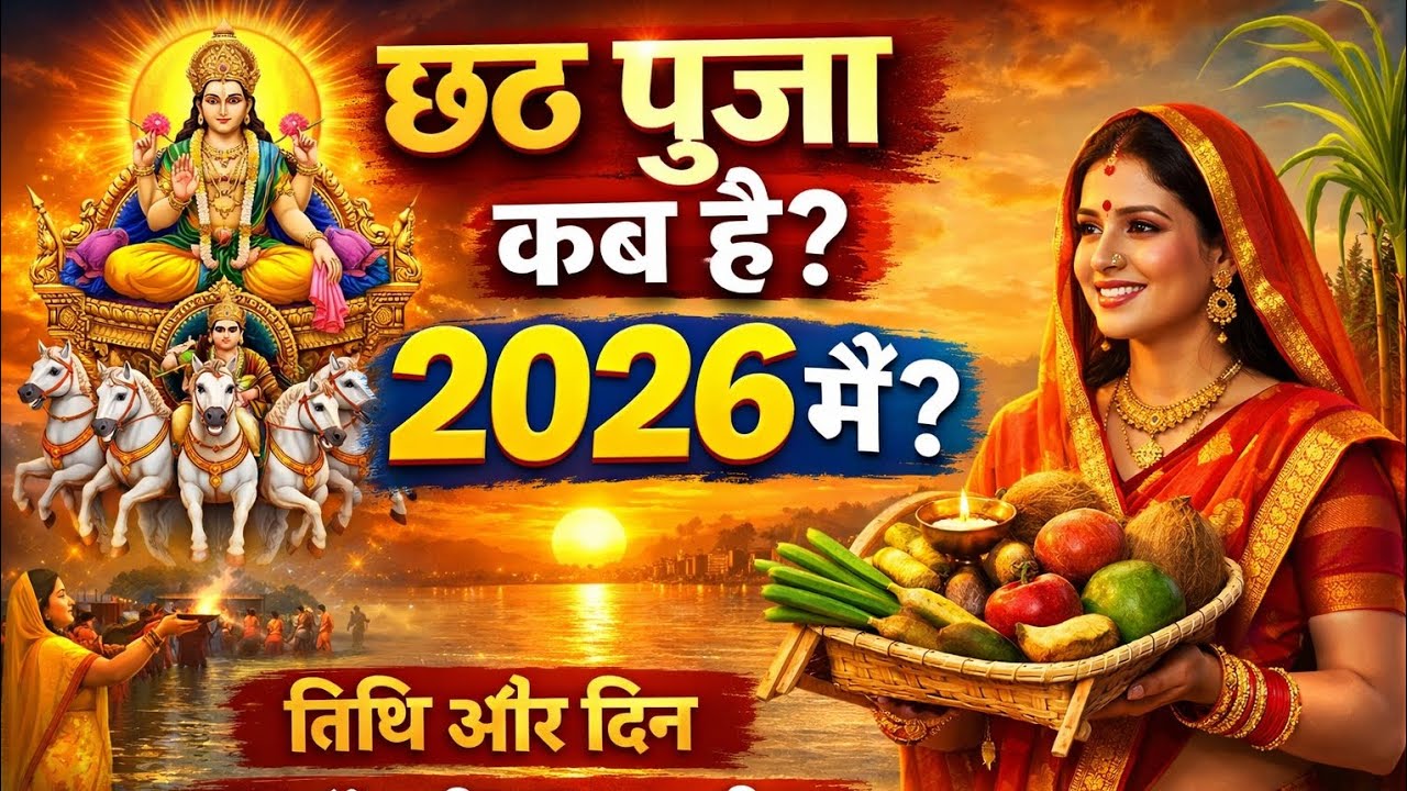 छठ पूजा 2026 कब है? 🌅 Date, Nahay Khay, Kharna & Arghya Time Full Details