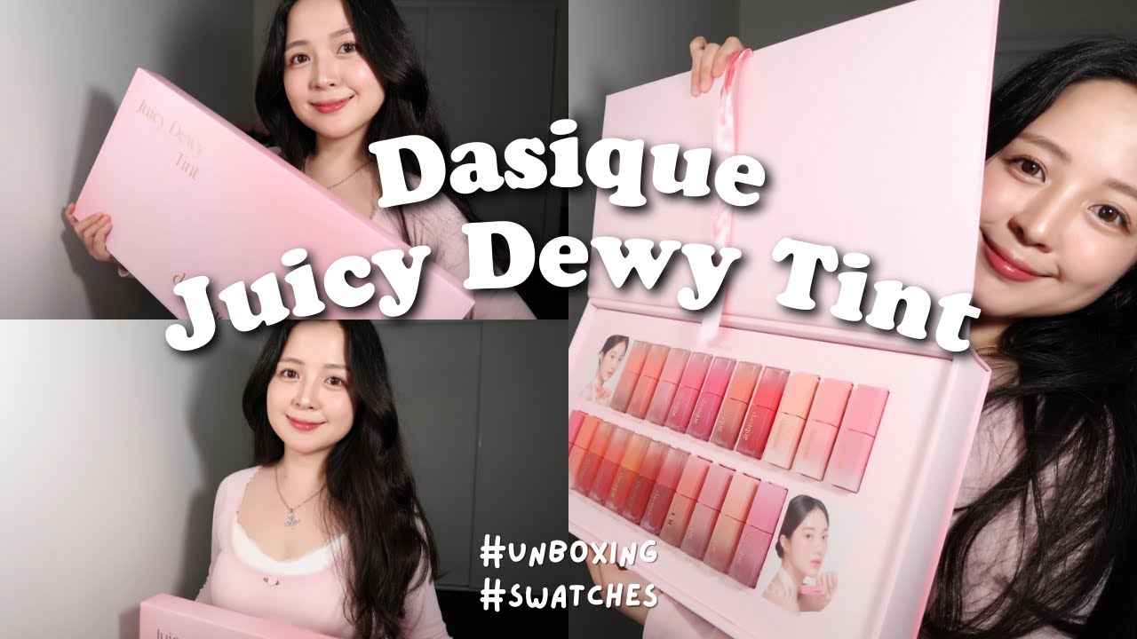 DASIQUE JUICY DEWY TINT 🎀✨ unboxing review + swatches!