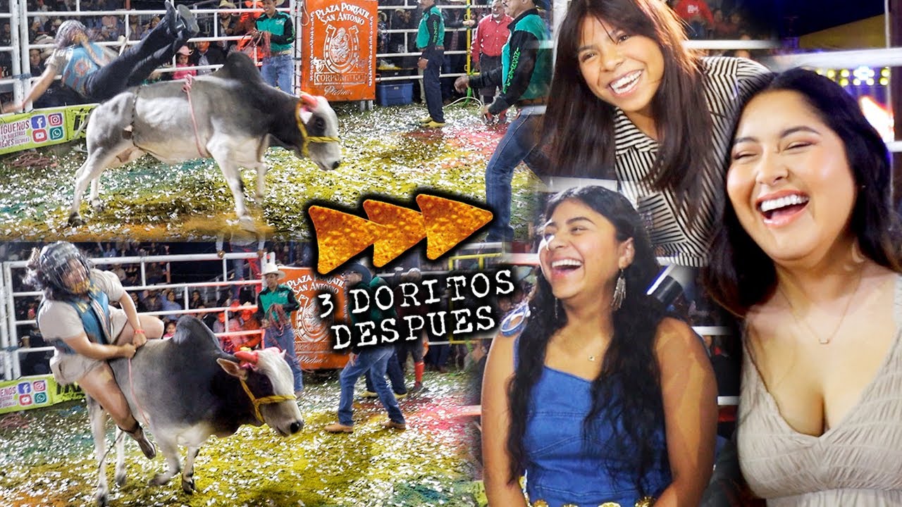 ¡BIEN VALIENTES PA MONTARLE AL TORITO, AH PERO 3 DORITOS DESPUÉS...! Juego de Jaripeo