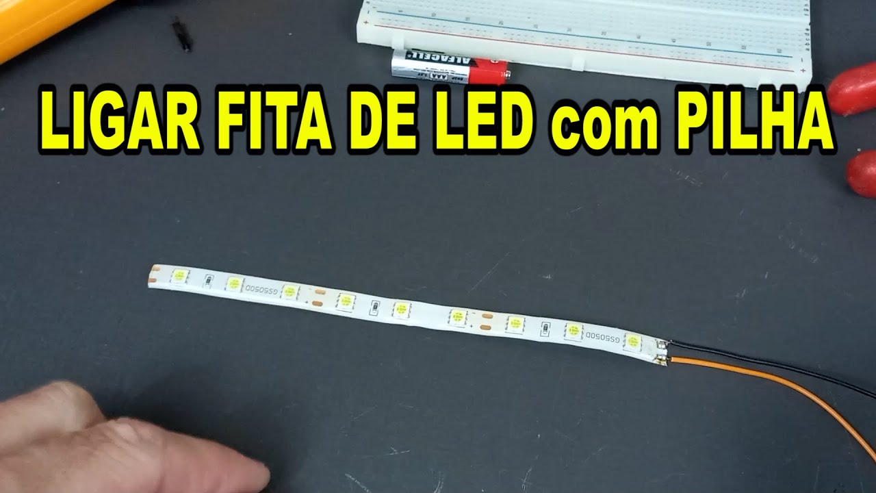 LIGAR FITA DE LED com PILHA
