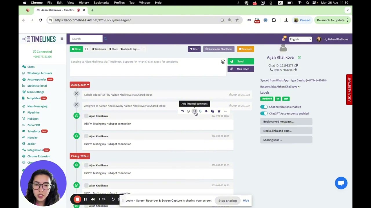 How to use Shared Inbox for multiple WhatsApp numbers with HubSot and WhatsApp integration