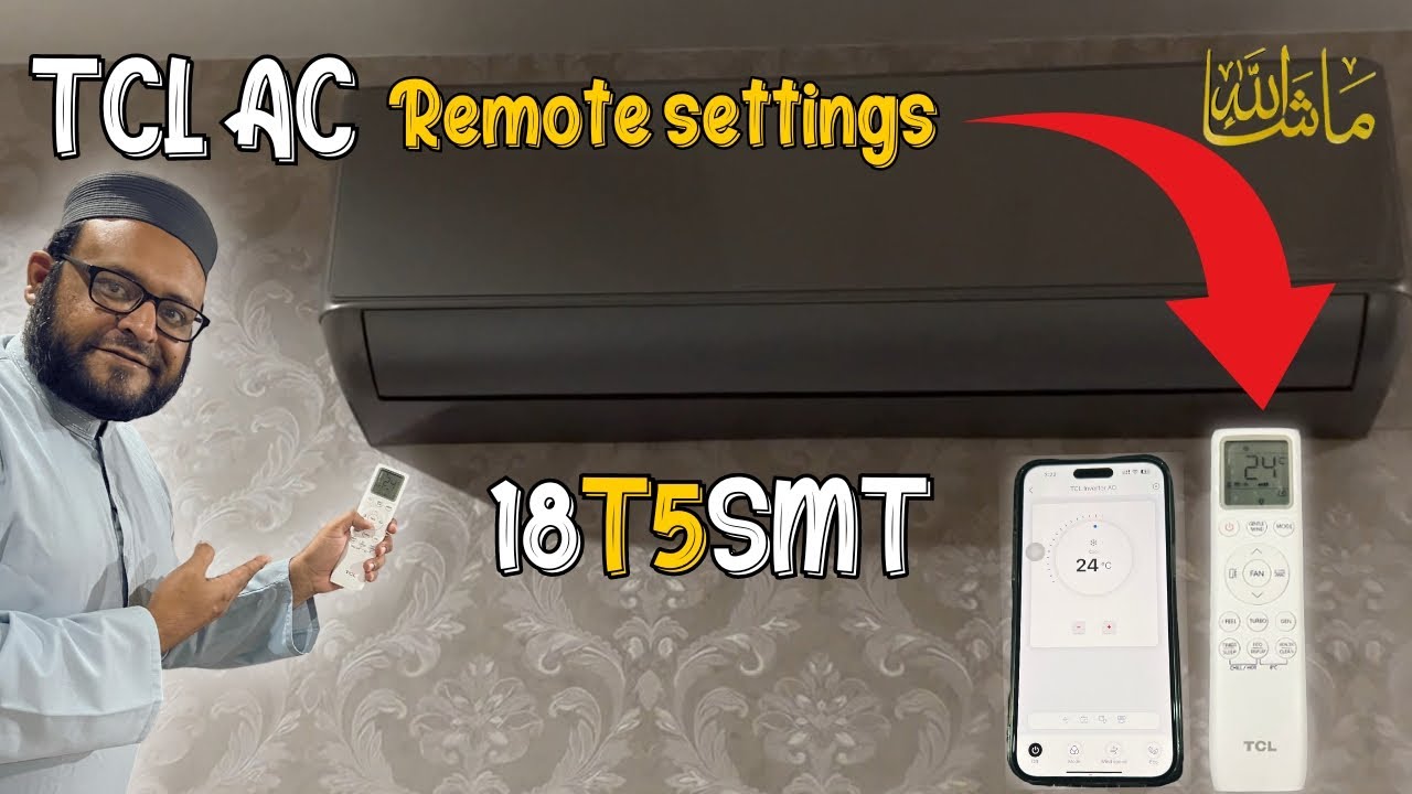 TCL T5 Inverter AC 2024 Model Remote Settings 💖 | Part 2 | MHK Vlogs Family
