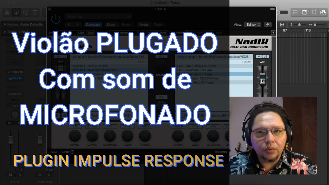 Violão PLUGADO com som de MICROFONADO PLUGIN (NadIR by Ignite Amps)
