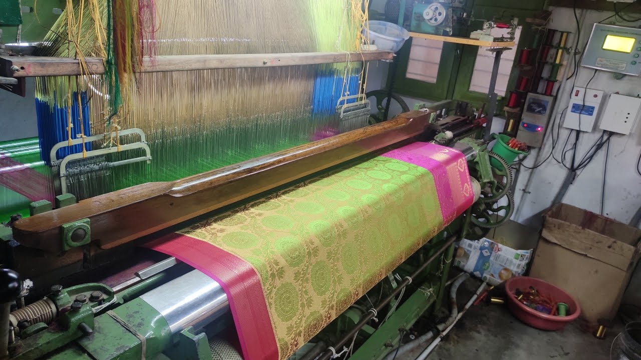power loom,sridharan power loom making saree