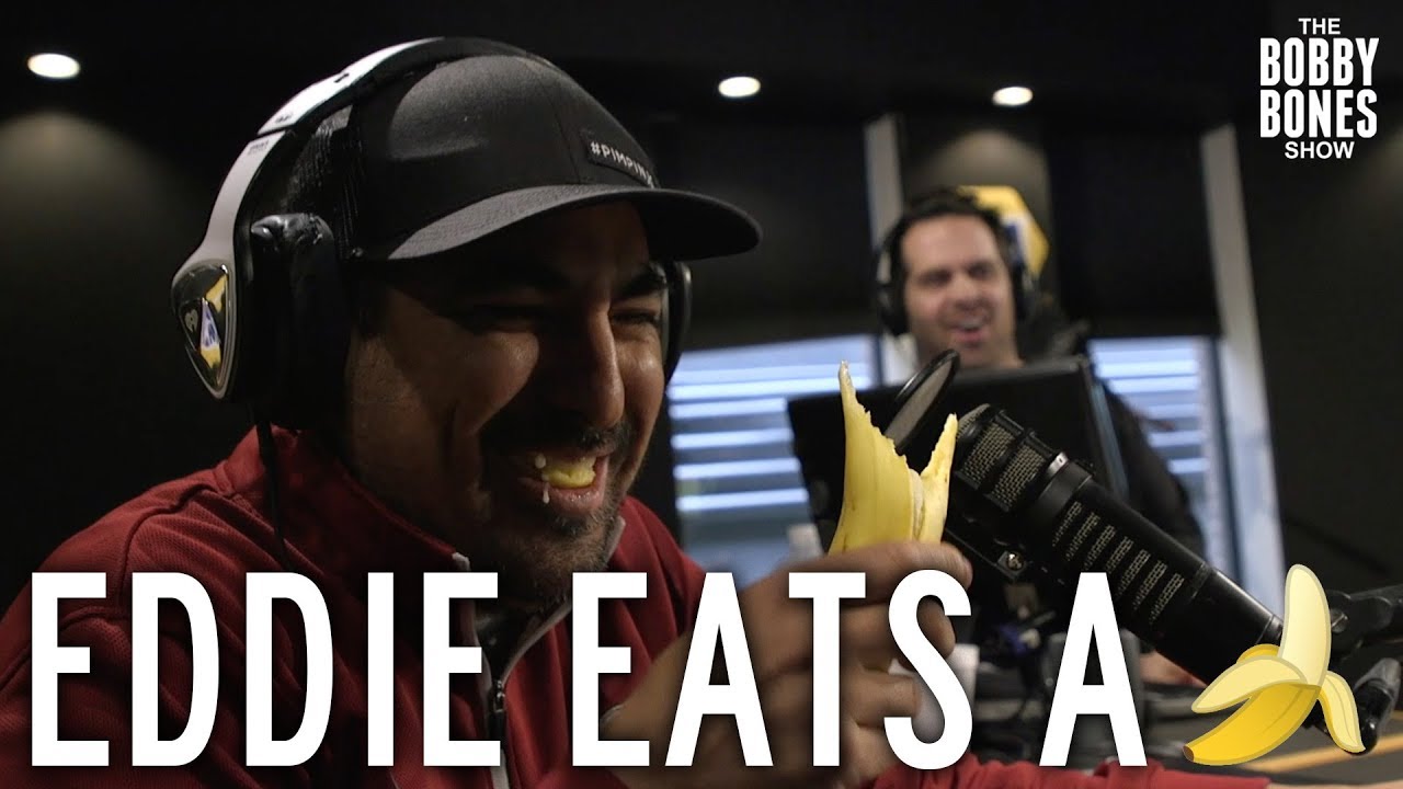 Producer Eddie Eats A Whole Banana with the Peel