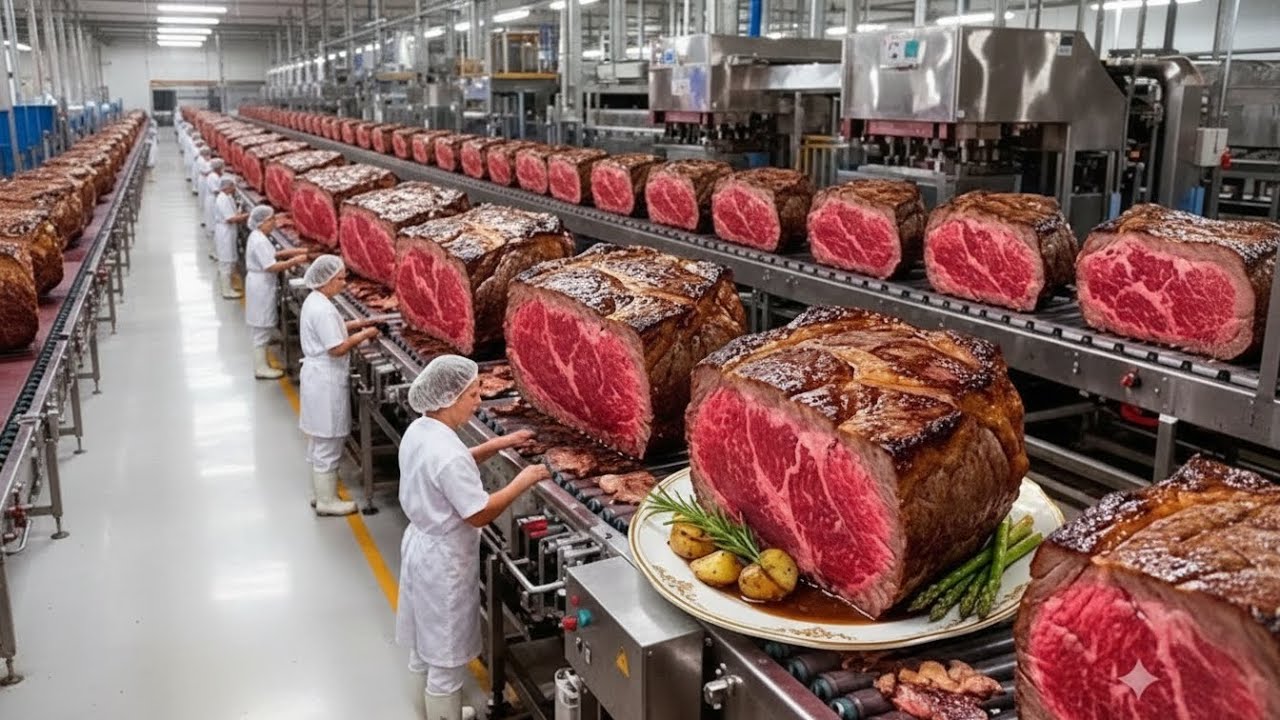 Inside The Beef Steak Factory: How Raw Beef Steak Becomes Luxury Steak (Full Process)