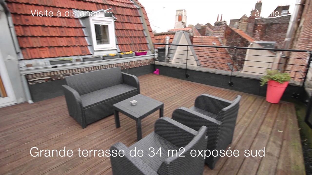 Réf GAM9 - Charmant T3 haut de gamme - Vieux Lille - Grande Terrasse