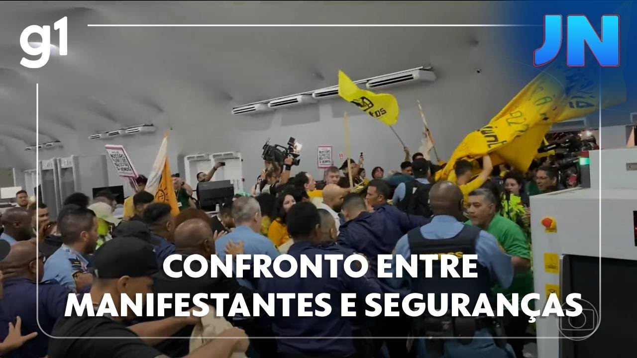 Jornal Nacional: segundo dia de COP30 tem confronto entre manifestantes e forças de segurança