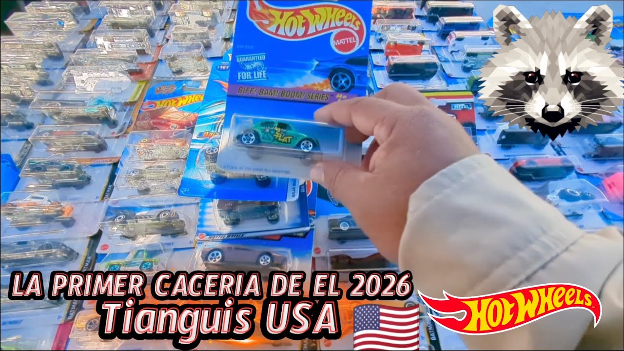 Primera caceria del año 🔥 Hot Wheels 🔥 Tianguis en California 👍🏼🦝 contenis Raza 