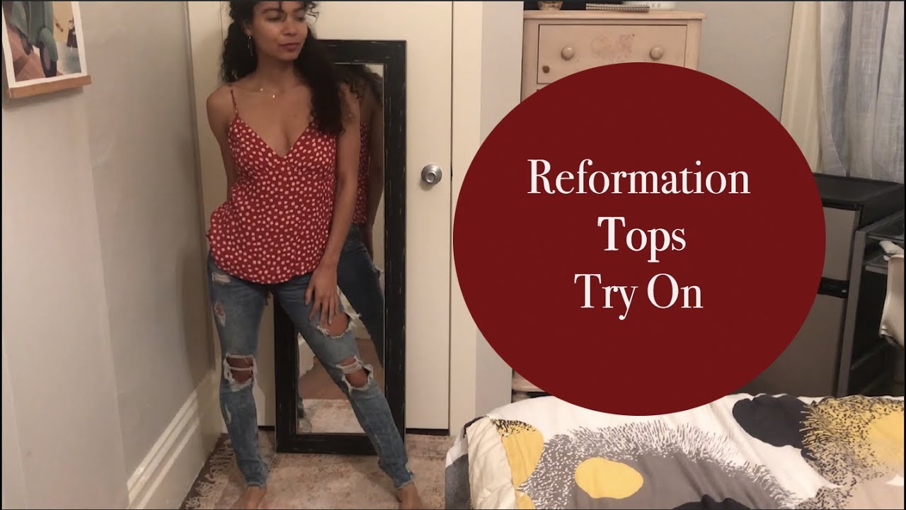 Reformation Tops Try On