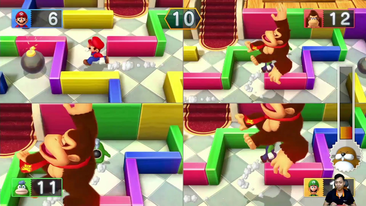 Mario Party 10 Mario vs Donkey Kong vs Spike vs Luigi (Mushroom Park)