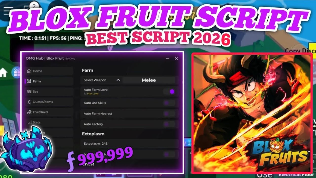 Best Script Blox Fruit 2026🔥 Auto Farm Auto Raids Ez Kill Boss Auto Get Money ✅