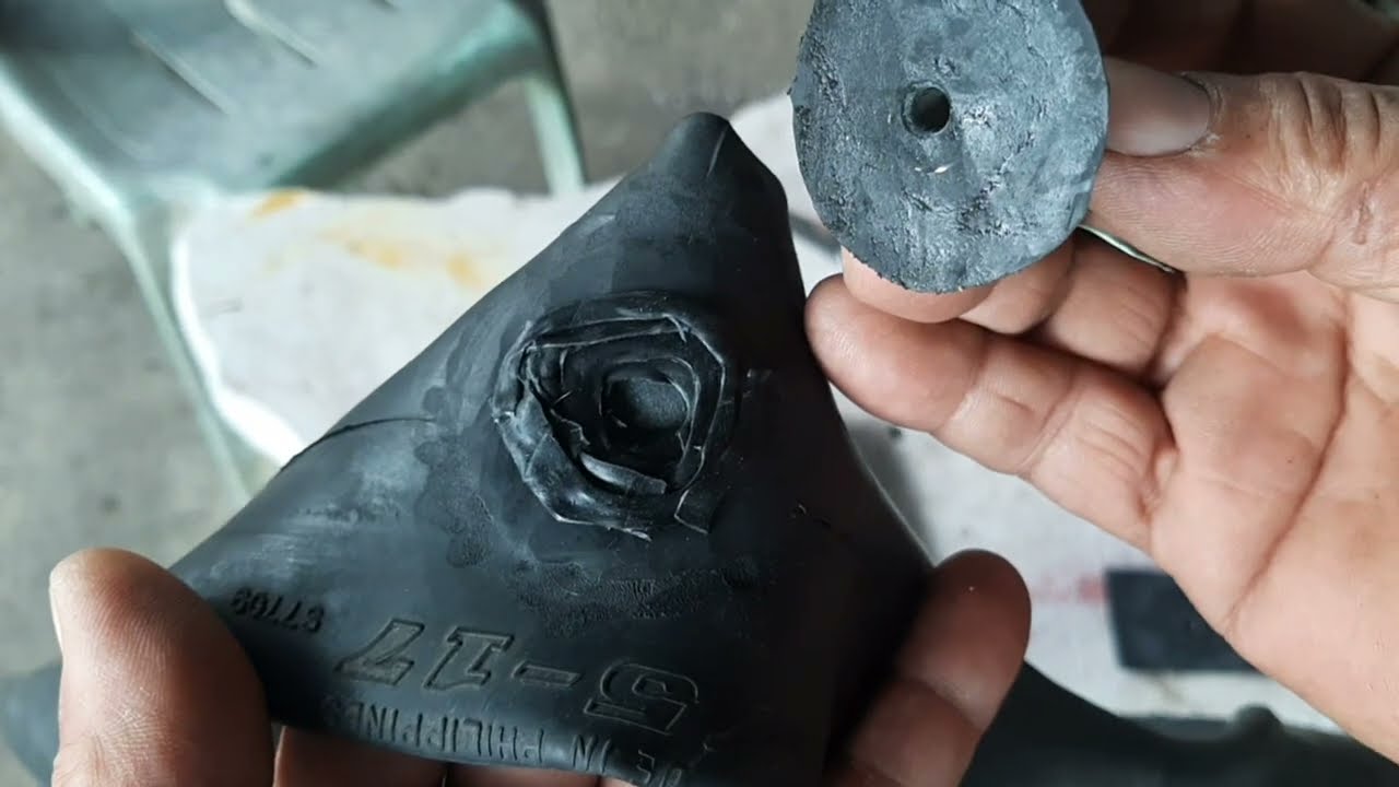 How to fix a broken valve stem(Inner tube) @robinsonvili #valve#vulcanizing