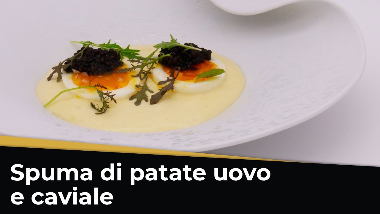 Come fare l'uovo barzotto | CAVIALE SPUMA DI PATATE E UOVO BARZOTTO