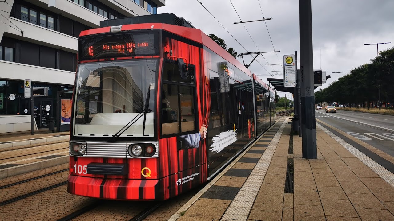 Straßenbahnmitfahrt im Siemens MGT6D von Hauptbahnhof bis Hohenstücken Nord auf der kompletten 6