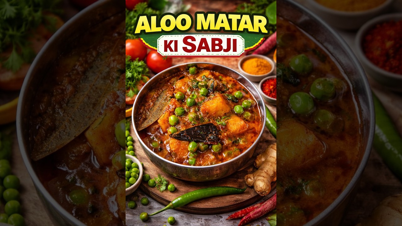 घर जैसा आलू मटर  🍲|| Aalu matar curry 🔥|| Gaon wala Aalu Matar👨‍🍳 || Tiffin special Aalu Matar 🥘🍲😊