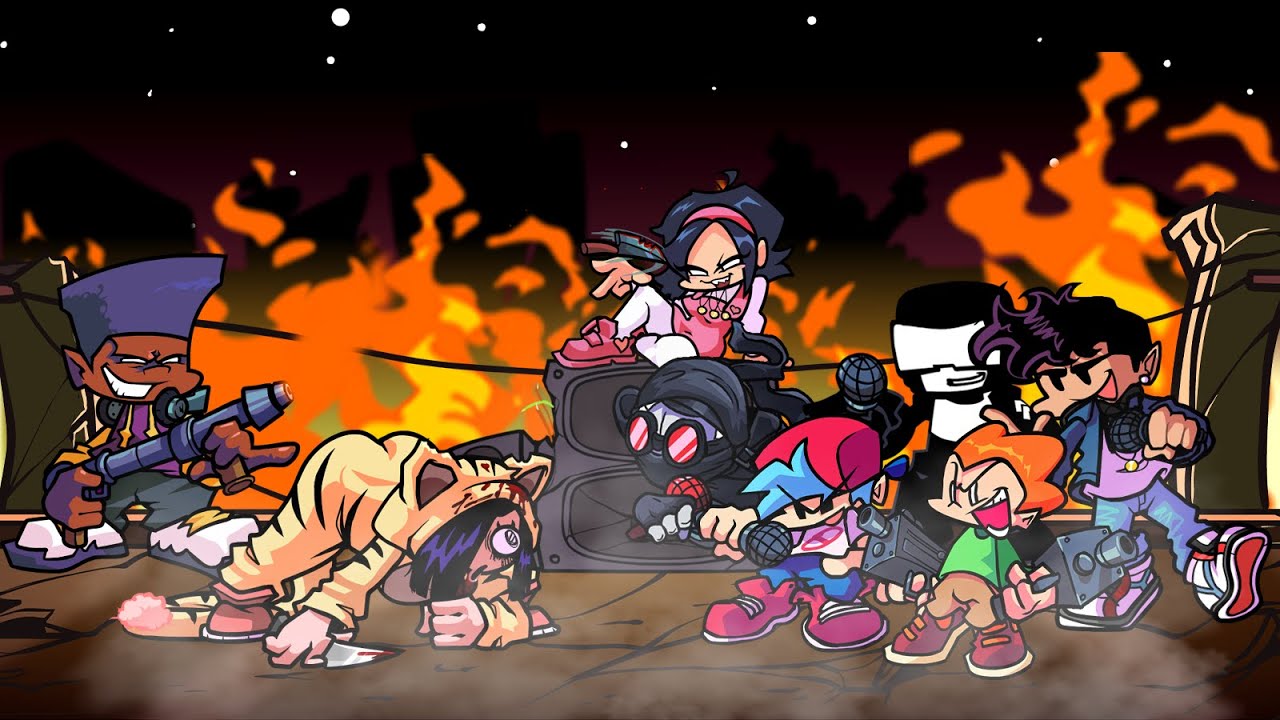 Collapse FNF Nekofreak Vs Pico, BF, Nova, Tankman & Hank | MEGAMIX
