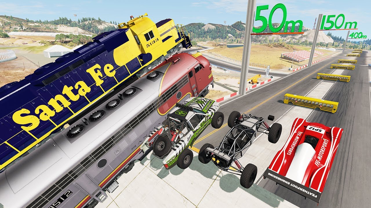 Train Wideout Long Jump Championship - BeamNG Drive