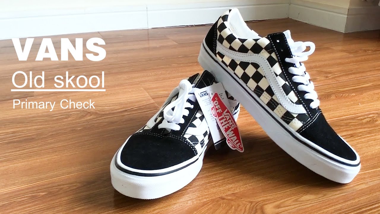 VANS Old Skool Primary Check - GI&Agrave;Y VANS CARO KINH ĐIỂN phi&ecirc;n bản OLD SKOOL I WIWIN
