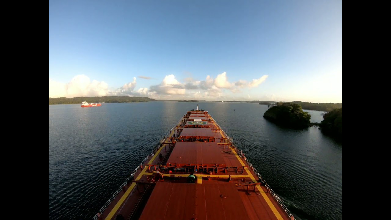 Panama Canal transit timelapse (night to day)