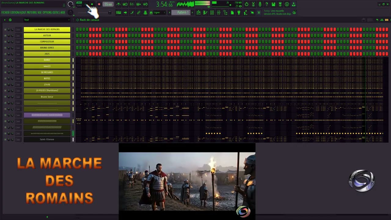 LA MARCHE DES ROMAINS .Musique composée avec FL Studio 2026 .