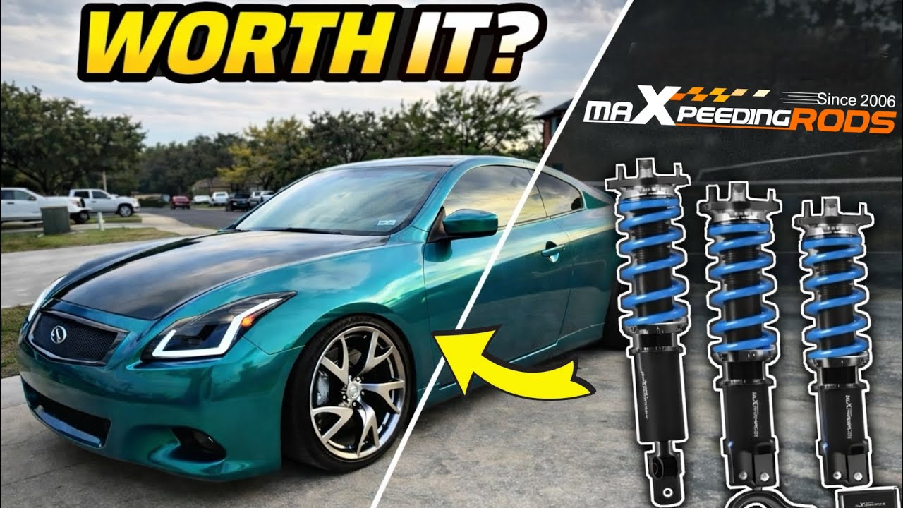 Upgrading My Car&rsquo;s Suspension | G37 Coilover Install & Review (MaxSpeedingRods)