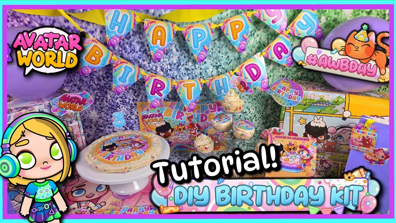 Avatar World DIY Birthday Kit Tutorial with Free Printables!🎉🥳
