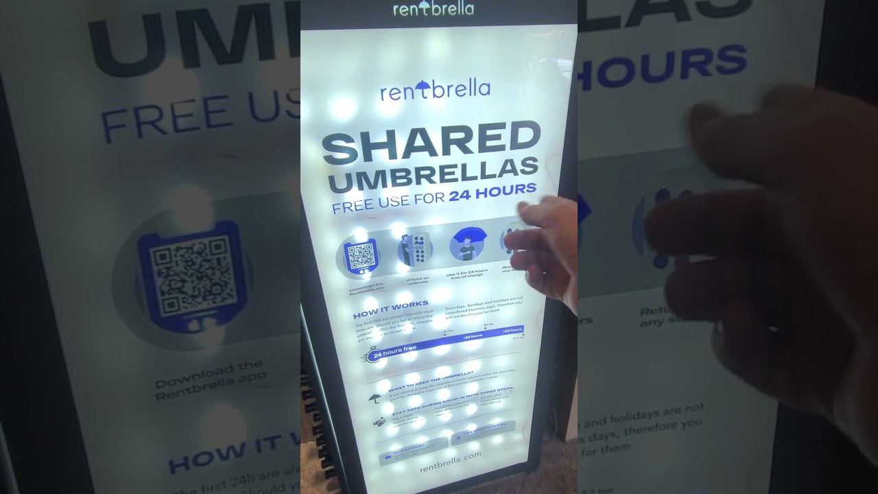 This is crazy. Rent an umbrella 🌂 from a vending machine in NYC