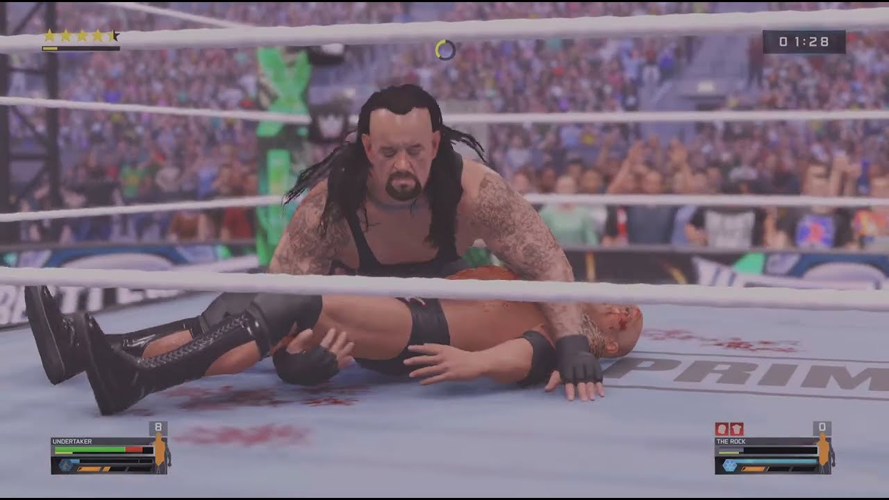 WWE UNDERTAKER vs. THE ROCK = IRON Man Match  