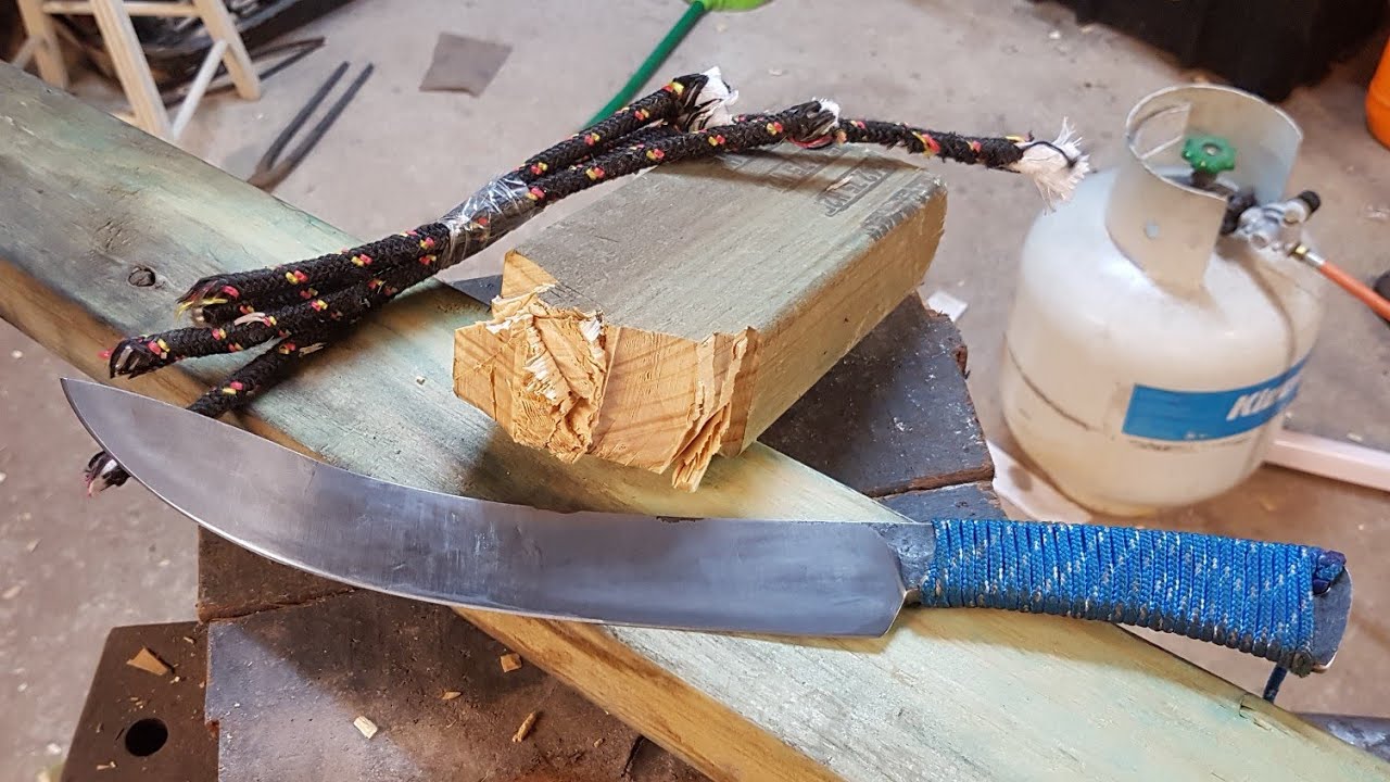 Making a Journeyman Smith test practise knife from leaf spring!