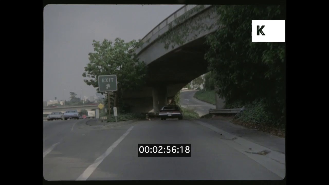 1960s, 1970s Driving POV on Los Angeles Freeways and Highways, 35mm