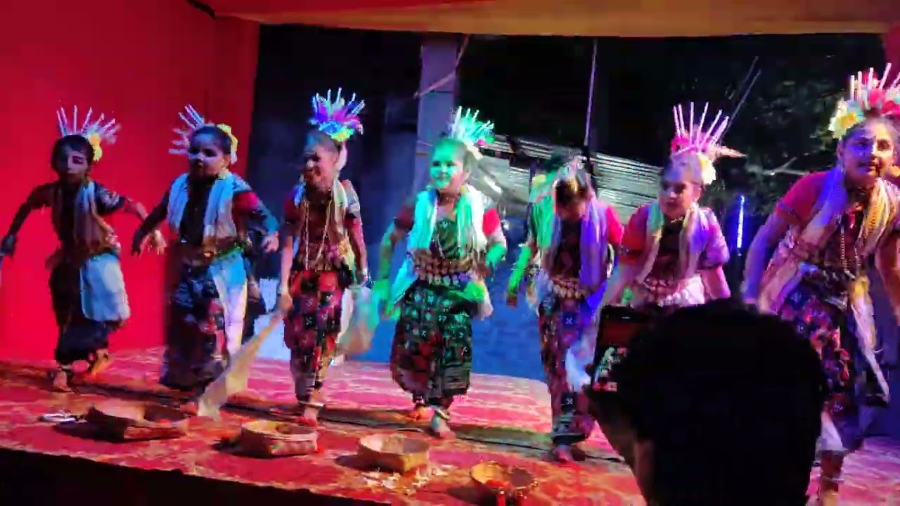 Nirmala Dance Academy Kamapalli, Sambalpuri performance Durga puja, Gajapati nagar.