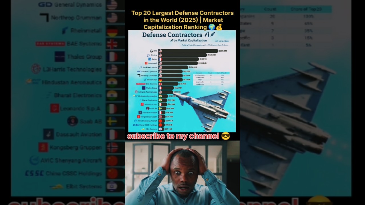 🚀Top 20 Biggest Defense |  Companies in the World 2025 🌍 | Market Capitalization Ranking 