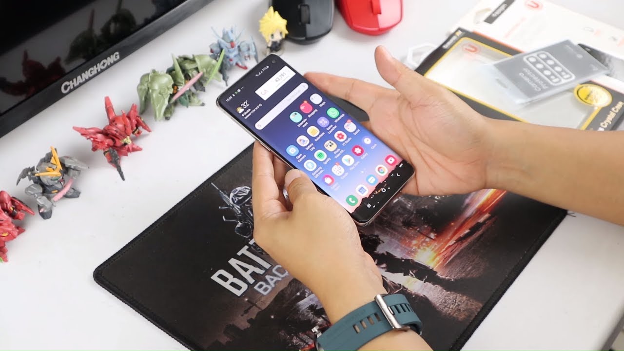 Ini Cara Pasang Tempered Glass UV Glue T Max di Samsung Galaxy S10 + Cobain Droptest Casing Mahal