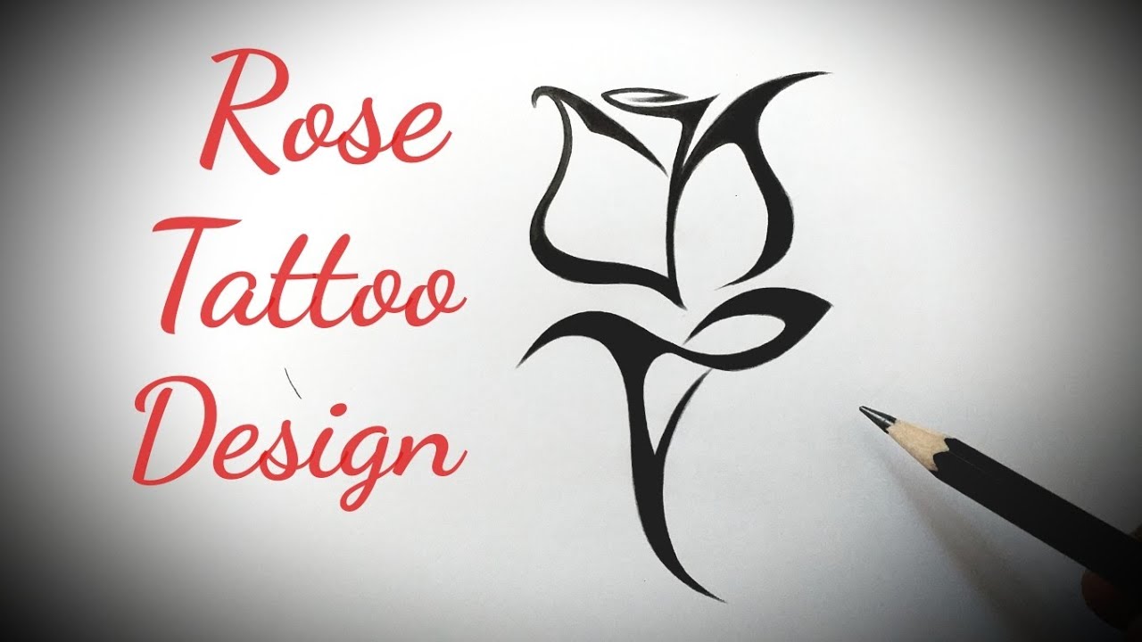 How to draw a rose tattoo design drawing easy Small stylish tattoo design ideas flower tattoo
