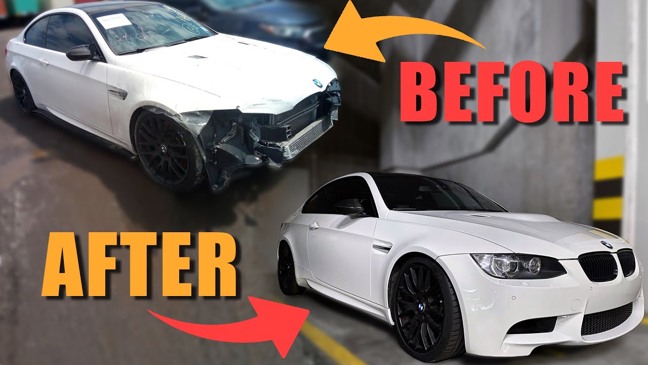 BMW M3 E92 - kompletna naprawa w 7 minut! - rebuild process