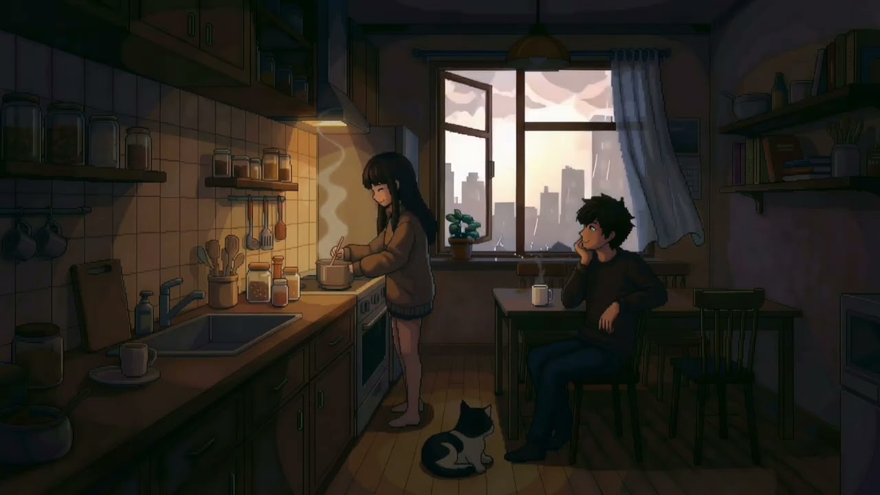 Quiet Night Together | Soft Rain Ambience
