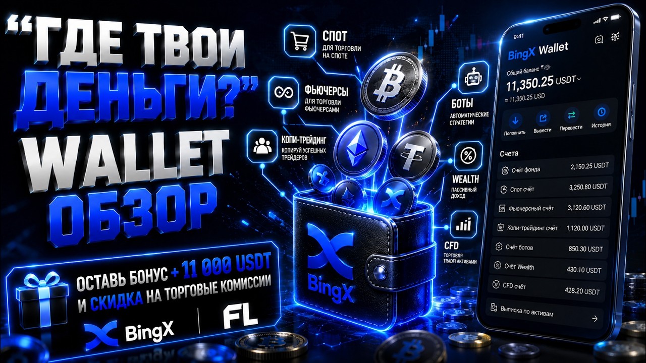 BINGX WALLET ОБЗОР | КРИПТОКОШЕЛЕК ДЛЯ SPOT И FUTURES | КАК ХРАНИТЬ И ПЕРЕВОДИТЬ КРИПТУ